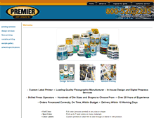 Tablet Screenshot of premierlabel.com